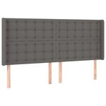 vidaXL Sommier à lattes de lit matelas LED Gris 180x200 cm Similicuir