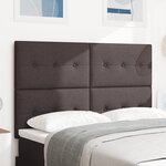 Tête de lit capitonnée marron foncé 160 cm en tissu