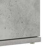 vidaXL Armoire à chaussures gris béton 80x39x180 cm en bois aggloméré