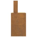 vidaXL Braise Marron 60 x 40 x 96 cm Acier