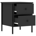 vidaXL Tables de chevet 2 Pièces noir 40x42x50 cm bois d’ingénierie