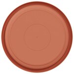 vidaXL Plateau à fleurs rond 24 Pièces Rouge brique Ø 23 5 x 2 5 cm