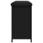 vidaXL Banc à chaussures avec tiroir rabattable noir 62x32x56 cm