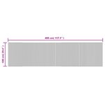 vidaXL Tapis rectangulaire marron foncé 100x400 cm bambou