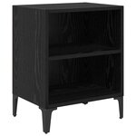 vidaXL Cabinet de chevet Chêne noir 40 x 30 x 50 cm Bois d'ingénierie