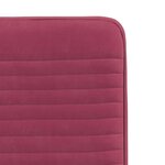 vidaXL Chaises à manger lot de 4 Rouge bordeaux Velours