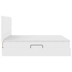 vidaXL Lit avec rangement et matelas Blanc pur 200 x 200 cm