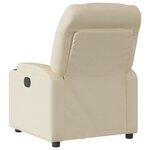 vidaXL Fauteuil inclinable Crème Tissu