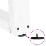 vidaXL Pieds de table à manger en forme de V  2 pièces  blanc  60 x (72-73 3) cm  acier