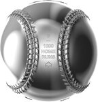 Pièce de monnaie en Argent 5 Tala g 62.2 (2 oz) Millésime 2025 BASEBALL 3D