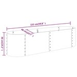vidaXL Lit surélevé de jardin Acier galvanisé marron