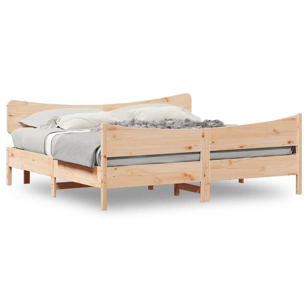 vidaXL Cadre de lit sans matelas 200x200 cm bois massif de pin