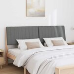 vidaXL Tête de lit capitonnée Gris foncé 180 cm Pin massif