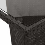 vidaXL Ensemble de bistro de jardin 9 Pièces coussins noir poly rotin