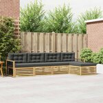 vidaXL Ensemble de canapés d'extérieur 5 pc Blanc et anthracite