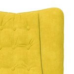 Fauteuil relaxant vidaXL en velours jaune