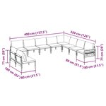 vidaXL Ensemble de canapé de jardin Anthracite Acier