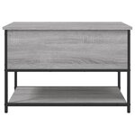 vidaXL Banc de rangement sonoma gris 70x42 5x47 cm bois d'ingénierie
