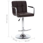 vidaXL Tabourets de bar lot de 2 marron similicuir