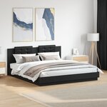 vidaXL Cadre de lit sans matelas noir 160x200 cm