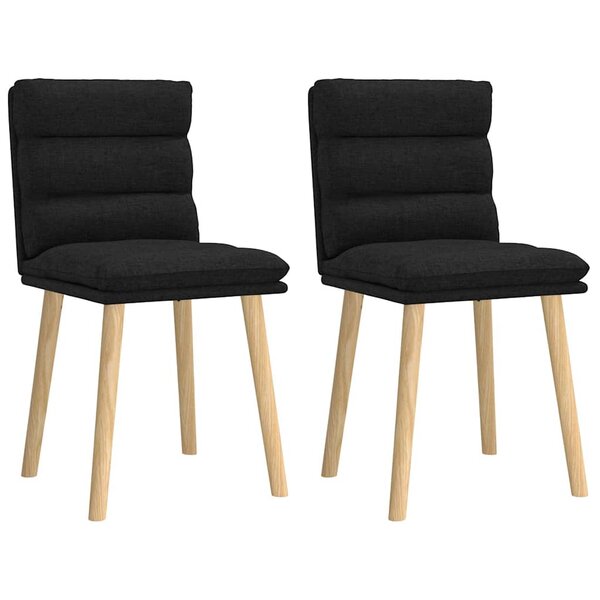 vidaXL Chaises à manger lot de 2 noir tissu