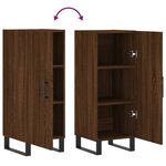 vidaXL Buffet Chêne marron 34 5x34x90 cm Bois d'ingénierie
