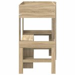 vidaXL Cadre de lit superposé avec bureau Chêne Sonoma 90 x 200 cm