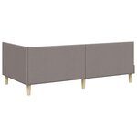 vidaXL Cadre de lit d'angle Autre avec tête de lit Taupe 90 x 200 cm