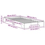 vidaXL Cadre de Lit 90x200 cm en Bois de Pin Massif
