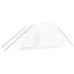 vidaXL Serre avec cadre en acier blanc 12 m² 6x2x2 85 m