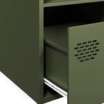 vidaXL Buffet vert olive 35x39x103 5 cm acier