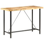 vidaXL Table de bar 150x70x107 cm Bois de manguier brut