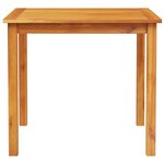 Ensemble de salle à manger de jardin 5 pièces en bois d'acacia solide