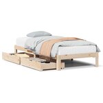 vidaXL Cadre de lit avec tiroirs sans matelas 90x200 cm