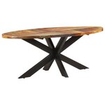 vidaXL Table à dîner ovale 200x100x75 cm Bois de récupération solide