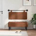 vidaXL Tête de lit suspendue Marron PU antique