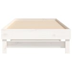 vidaXL Lit coulissant sans matelas blanc 2x(100x200) cm