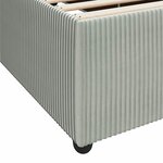 vidaXL Cadre de lit avec matelas Gris clair 120 x 200 cm Velours