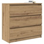 vidaXL Buffet chêne artisanal 80x35x76 cm bois d'ingénierie