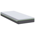 vidaXL Matelas Blanc  Gris 70 x 200 cm Mousse