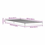 vidaXL Cadre de lit surélevé Blanc 90 x 220 cm Bois de pin massif