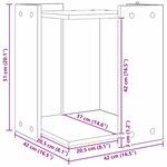 vidaXL Enceinte pour bac à litière pour chat Chêne noir