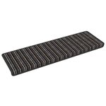 vidaXL Tapis d'escalier auto-adhésifs 15 Pièces Anthracite 65 x 21 x 4 cm
