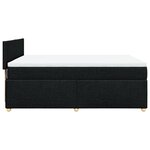vidaXL Sommier à lattes de lit avec matelas Noir 140x190 cm Tissu