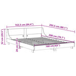 vidaXL Cadre de lit sans matelas blanc 160x200 cm bois de pin massif