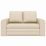 vidaXL Canapé-Lit 60cm Crème tissu