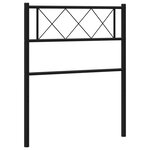 vidaXL Tête de lit de remplacement métal noir 100 cm