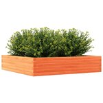vidaXL Jardinière cire marron 110x110x23 cm bois de pin massif
