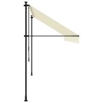 vidaXL Auvent rétractable crème 400x150 m tissu et acier
