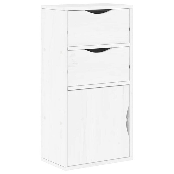 vidaXL Armoire latérale tiroirs ODDA blanc 40x24x79 cm bois massif pin